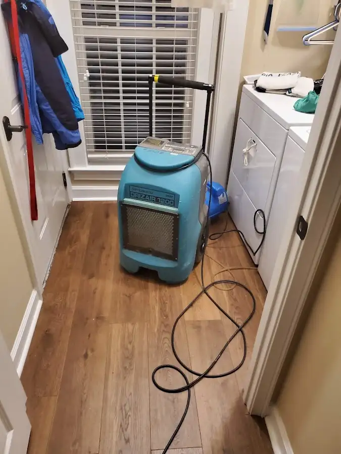 Commercial dehumidifier deployed for Flood Damage Cleanup in San Dimas